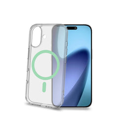 GELSKINMAG - Cover morbida trasparente in TPU, compatibile con la tecnologia Magsafe, anello magnetico color Verde per Apple iPhone 17 [IPHONE 17 CASES]