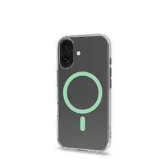 GELSKINMAG - Cover morbida trasparente in TPU, compatibile con la tecnologia Magsafe, anello magnetico color Verde per Apple iPhone 17 [IPHONE 17 CASES]