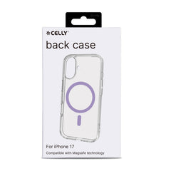 GELSKINMAG - Cover morbida trasparente in TPU, compatibile con la tecnologia Magsafe, anello magnetico color Viola per Apple iPhone 17 [IPHONE 17 CASES]