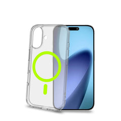 GELSKINMAG - Cover morbida trasparente in TPU, compatibile con la tecnologia Magsafe, anello magnetico color Giallo per Apple iPhone 17 [IPHONE 17 CASES]