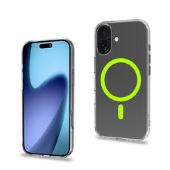 GELSKINMAG - Cover morbida trasparente in TPU, compatibile con la tecnologia Magsafe, anello magnetico color Giallo per Apple iPhone 17 [IPHONE 17 CASES]