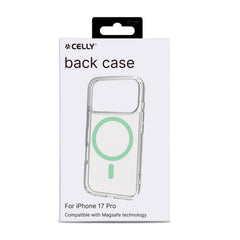 GELSKINMAG - Cover morbida trasparente in TPU, compatibile con la tecnologia Magsafe, anello magnetico color Verde per Apple iPhone 17 Pro [IPHONE 17 CASES]