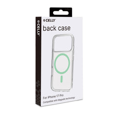 GELSKINMAG - Cover morbida trasparente in TPU, compatibile con la tecnologia Magsafe, anello magnetico color Verde per Apple iPhone 17 Pro [IPHONE 17 CASES]