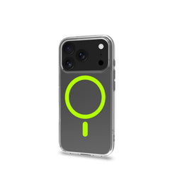 GELSKINMAG - Cover morbida trasparente in TPU, compatibile con la tecnologia Magsafe, anello magnetico color Giallo per Apple iPhone 17 Pro [IPHONE 17 CASES]