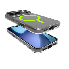 GELSKINMAG - Cover morbida trasparente in TPU, compatibile con la tecnologia Magsafe, anello magnetico color Giallo per Apple iPhone 17 Pro [IPHONE 17 CASES]