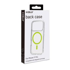 GELSKINMAG - Cover morbida trasparente in TPU, compatibile con la tecnologia Magsafe, anello magnetico color Giallo per Apple iPhone 17 Pro [IPHONE 17 CASES]