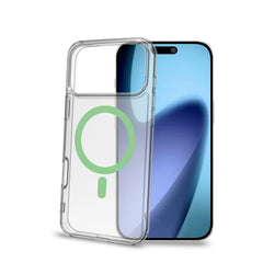 GELSKINMAG - Cover morbida trasparente in TPU, compatibile con la tecnologia Magsafe, anello magnetico color Verde per Apple iPhone 17 Pro Max [IPHONE 17 CASES]