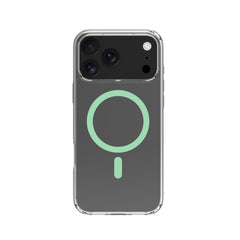 GELSKINMAG - Cover morbida trasparente in TPU, compatibile con la tecnologia Magsafe, anello magnetico color Verde per Apple iPhone 17 Pro Max [IPHONE 17 CASES]