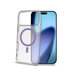 GELSKINMAG - Cover morbida trasparente in TPU, compatibile con la tecnologia Magsafe, anello magnetico color Viola per Apple iPhone 17 Pro Max [IPHONE 17 CASES]