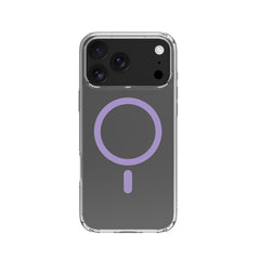 GELSKINMAG - Cover morbida trasparente in TPU, compatibile con la tecnologia Magsafe, anello magnetico color Viola per Apple iPhone 17 Pro Max [IPHONE 17 CASES]