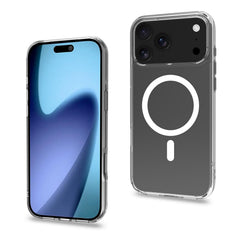 GELSKINMAG - Cover morbida trasparente nero in TPU compatibile con la tecnologia Magsafe per Apple iPhone 17 Pro Max [IPHONE 17 CASES]