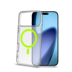 GELSKINMAG - Cover morbida trasparente in TPU, compatibile con la tecnologia Magsafe, anello magnetico color Giallo per Apple iPhone 17 Pro Max [IPHONE 17 CASES]