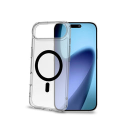 GELSKINMAG - Cover morbida trasparente in TPU, compatibile con la tecnologia Magsafe, anello magnetico color Nero per Apple iPhone Air [IPHONE 17 CASES]