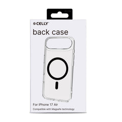 GELSKINMAG - Cover morbida trasparente in TPU, compatibile con la tecnologia Magsafe, anello magnetico color Nero per Apple iPhone Air [IPHONE 17 CASES]