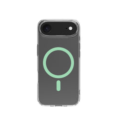 GELSKINMAG - Cover morbida trasparente in TPU, compatibile con la tecnologia Magsafe, anello magnetico color Verde per Apple iPhone Air [IPHONE 17 CASES]