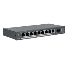 GEP-1011 - SWITCH GIGABIT a 10 porte, uscita 8-PoE, 1x Gigabit SFP, 1x Uplink Gigabit, 120W