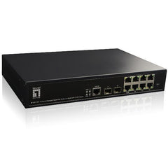 LEVELONE GEP-1061 - SWITCH 10-PORTE GIGABIT L2 MANAGED POE 802.3 af/at 180W, 2-PORTE GIGABIT SFP