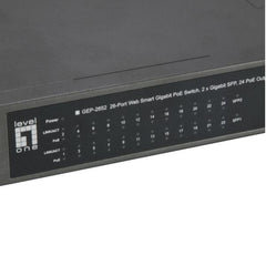 LEVELONE GEP-2652 - SWITCH 26-PORTE GIGABIT WEBSMART POE 802.3af/at 370W, 2x Gigabit SFP, 24x PoE