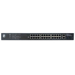 LEVELONE GEP-2821 - SWITCH 28-PORTE UNMANAGED GIGABIT POE, 390W, 24x PoE, 2x Gigabit RJ45, 2x Gigabit SFP, 802.3at/af PoE