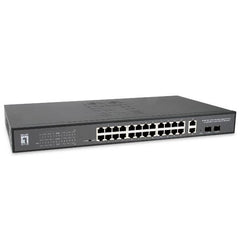 LEVELONE GEP-2841 - SWITCH 28-PORTE WEBSMART GIGABIT POE, 375W, 2x Uplink SFP, 2x Uplink Gigabit, 24x PoE