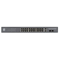 LEVELONE GEP-2841 - SWITCH 28-PORTE WEBSMART GIGABIT POE, 375W, 2x Uplink SFP, 2x Uplink Gigabit, 24x PoE