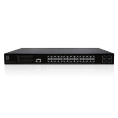 LEVELONE GEP-2861 - SWITCH 28-PORTE GIGABIT L2 MANAGED POE 802.3 at/af 390W, 4-PORTE GIGABIT SFP