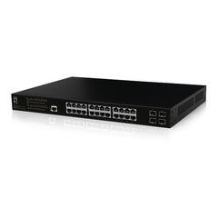 LEVELONE GEP-2861 - SWITCH 28-PORTE GIGABIT L2 MANAGED POE 802.3 at/af 390W, 4-PORTE GIGABIT SFP