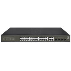 LEVELONE GES-2128P - SWITCH HILBERT 28-PORTE GIGABIT SMART LITE POE 802.3at/af 380W, 24x PoE + 4x Gigabit SFP/RJ45 Combo