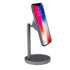 GHOSTDESK - Supporto da scrivania magnetico, universale per tutti gli smartphone, orientabile a 360°, incluse 2 placche metalliche