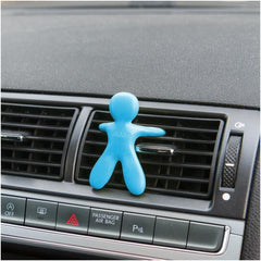 GIULIOCESARE - Profumatore da auto a forma di omino + caricabatteria da auto USB-A 5 Watt