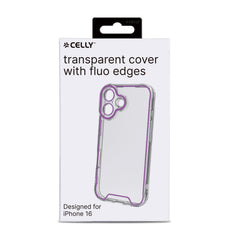 GLOW - Cover trasparente in TPU con bordi che si illuminano al buio compatibile con  Apple iPhone 16 [IPHONE 16 CASES]