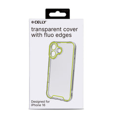 GLOW - Cover trasparente in TPU con bordi che si illuminano al buio compatibile con Apple iPhone 16 [IPHONE 16 CASES]