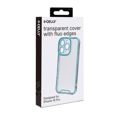 GLOW - Cover trasparente in TPU con bordi che si illuminano al buio compatibile con Apple iPhone 16 Pro [IPHONE 16 CASES]