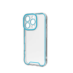 GLOW - Cover trasparente in TPU con bordi che si illuminano al buio compatibile con Apple iPhone 16 Pro [IPHONE 16 CASES]