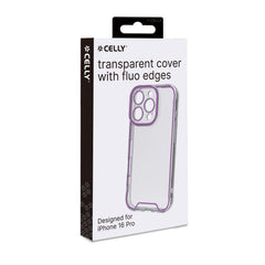 GLOW - Cover trasparente in TPU con bordi che si illuminano al buio compatibile con Apple iPhone 16 Pro [IPHONE 16 CASES]