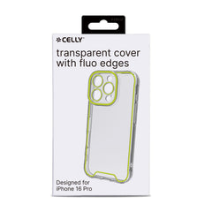 GLOW - Cover trasparente in TPU con bordi che si illuminano al buio compatibile con Apple iPhone 16 Pro [IPHONE 16 CASES]