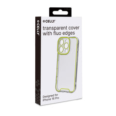 GLOW - Cover trasparente in TPU con bordi che si illuminano al buio compatibile con Apple iPhone 16 Pro [IPHONE 16 CASES]