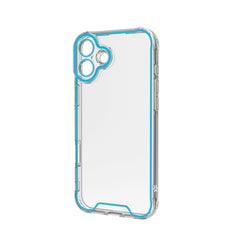 GLOW - Cover trasparente in TPU con bordi che si illuminano al buio compatibile con Apple iPhone 16 Plus [IPHONE 16 CASES]