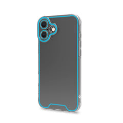 GLOW - Cover trasparente in TPU con bordi che si illuminano al buio compatibile con Apple iPhone 16 Plus [IPHONE 16 CASES]