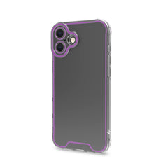 GLOW - Cover trasparente in TPU con bordi che si illuminano al buio compatibile con Apple iPhone 16 Plus [IPHONE 16 CASES]