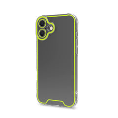 GLOW - Cover trasparente in TPU con bordi che si illuminano al buio compatibile con Apple iPhone 16 Plus [IPHONE 16 CASES]