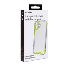 GLOW - Cover trasparente in TPU con bordi che si illuminano al buio compatibile con Apple iPhone 16 Plus [IPHONE 16 CASES]