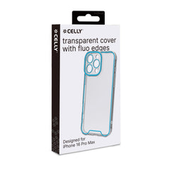 GLOW - Cover trasparente in TPU con bordi che si illuminano al buio compatibile con Apple iPhone 16 Pro Max [IPHONE 16 CASES]
