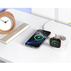 CARICATORE WIRELESS Qi2 MAGNETICO PIEGHEVOLE 2-in-1 da 25W - (supporto per Aplle Watch)