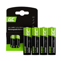 Rechargeable Batteries 4xAA HR6 2600Mah