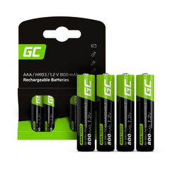 Rechargeable Batteries 4xAAA HR03 800Mah
