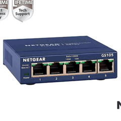 NETGEAR GS105GE Switch Unmanaged 5 porte Gigabit, Garanzia a vita  e NBD