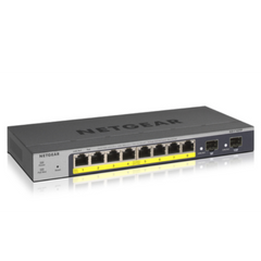 NETGEAR GS110TP Switch Smart Managed Pro 8 porte Gigabit PoE (budget 55W),Garanzia a vita
