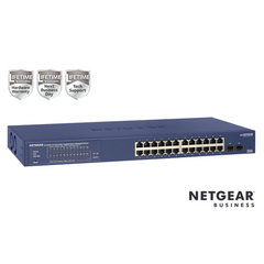 GS724TP Switch Smart Managed Pro 24 porte Gigabit PoE+(tot 190W),Garanzia a vita