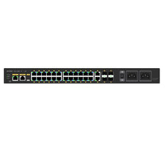 NETGEAR GSM4230UP-100EUS AV Line M4250-26G4F-PoE++ 24x1G Ultra90 PoE++ 802.3bt 1,440W 2x1G and 4xSFP Managed Switch
